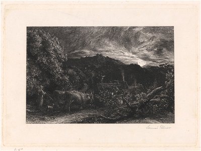 Samuel Palmer - The Weary Ploughman - Google Art Project