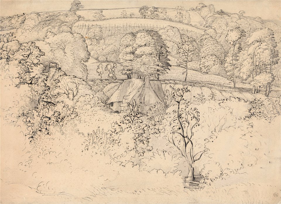 Samuel Palmer - The Primitive Cottage, Shoreham - Google Art Project