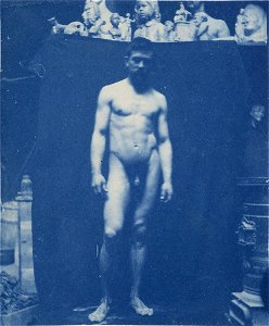 Samuel Murray in Eakins studio circa 1890-92