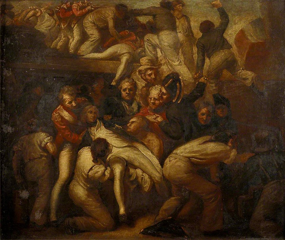 Samuel Drummond (1765-1844) - The Death of Nelson at the Battle of Trafalgar, 21 October 1805 - BHC0543 - Royal Museums Greenwich