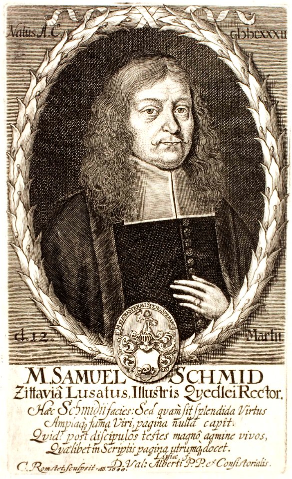 Samuel Schmid by Christian Romstet 1688