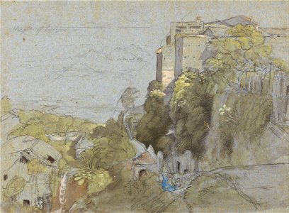 Samuel Palmer - Italian Hill Town - Google Art Project