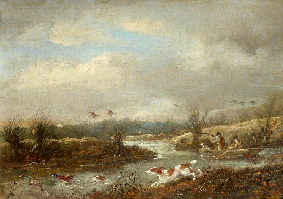 Samuel John Egbert Jones (1797-1861) - Duck-Shooting from a Punt - 515723.3 - National Trust