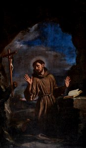 San Francesco in adorazione del crocifisso - Guercino