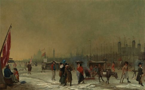 Samuel Collings - Frost on the Thames - Google Art Project