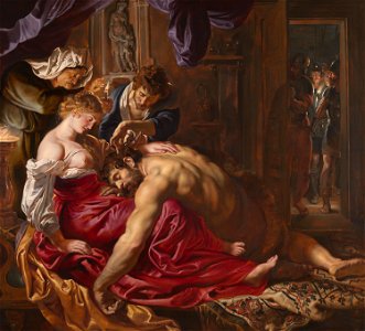 Samson and Delilah by Rubens. Free illustration for personal and commercial use.