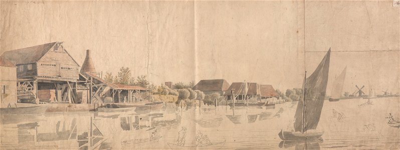 Samuel Scott - A Wood Yard on the Thames at Nine Elms - Google Art Project. Free illustration for personal and commercial use.