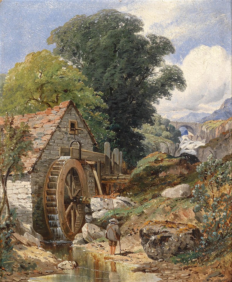 Samuel Henry Baker Mühle in der Nähe von Rhydlanfair
