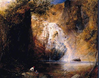 Samuel Palmer (1805-1881) - The Waterfalls, Pistil Mawddach, North Wales - T01069 - Tate