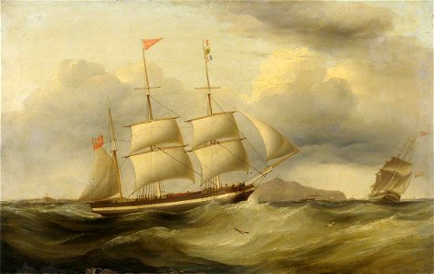 Samuel Walters (1811-1882) - The Barque 'Helvellin' - BHC3396 - Royal Museums Greenwich. Free illustration for personal and commercial use.