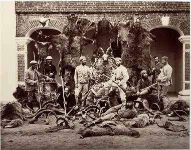 Samuel Bourne - Hunters and Trophies, India - Google Art Project. Free illustration for personal and commercial use.