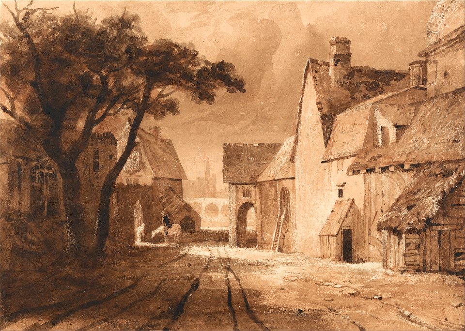 Samuel Palmer - Study of Old Buildings - Google Art Project