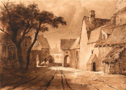 Samuel Palmer - Study of Old Buildings - Google Art Project