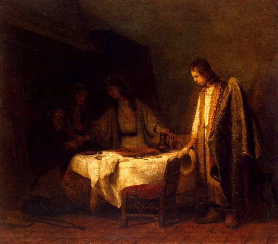 Samuel van Hoogstraten - Tobias's Farewell to his Parents - WGA11727
