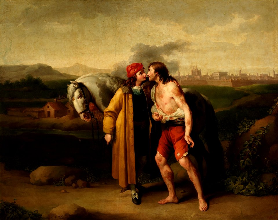 San Francisco abrazando a un leproso, de Zacarías González Velázquez (Museo del Prado)