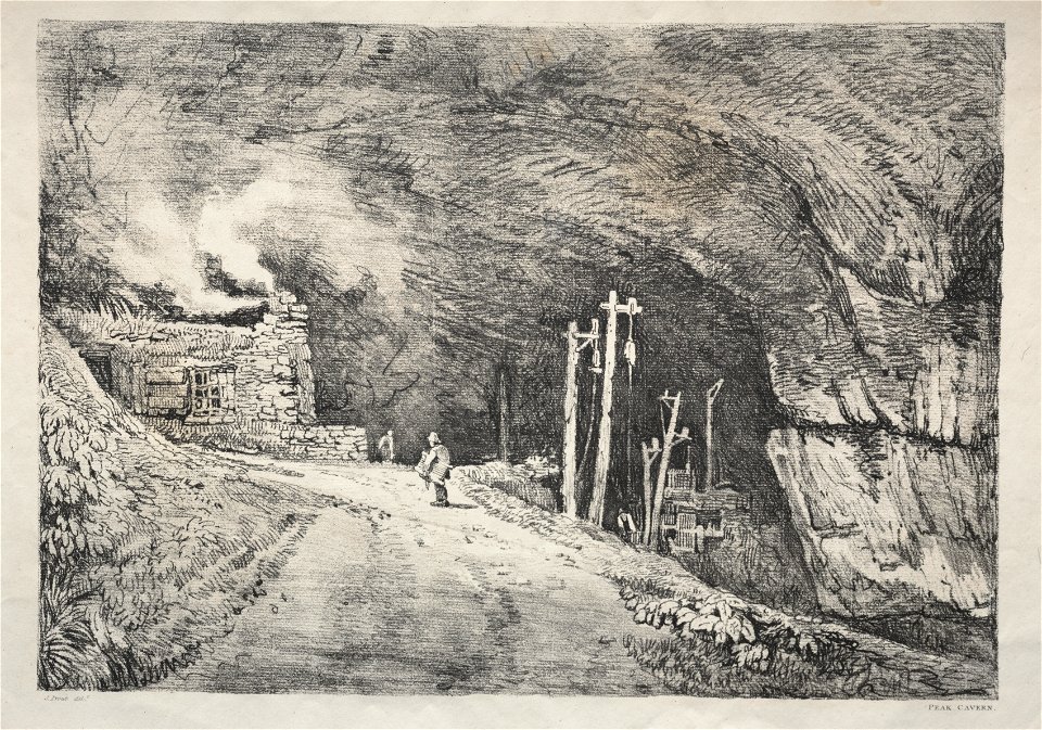 Samuel Prout (British, 1783-1852) - A Series of Ancient Buildings and Rural Cottages in the North of England, Peak Cavern - 1980.69 - Cleveland Museum of Art