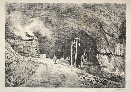 Samuel Prout (British, 1783-1852) - A Series of Ancient Buildings and Rural Cottages in the North of England, Peak Cavern - 1980.69 - Cleveland Museum of Art