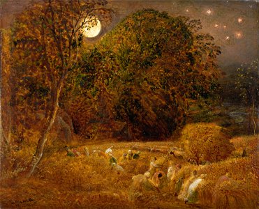 Samuel Palmer - The Harvest Moon - Google Art Project