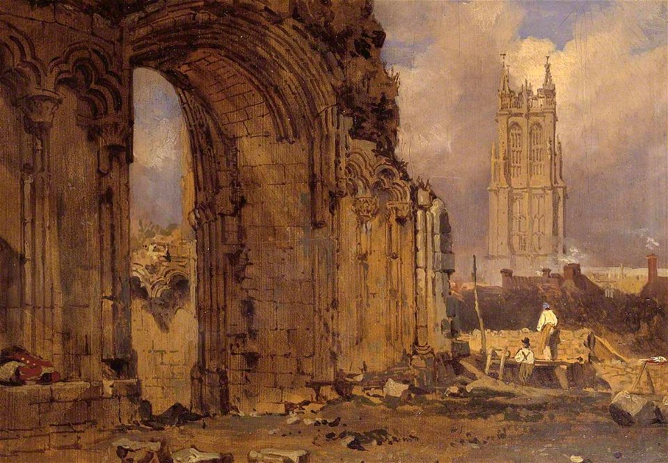 Samuel Prout (1783-1852) - The Chapel of St Joseph of Arimathea, Glastonbury, from the South-East - N03430 - National Gallery