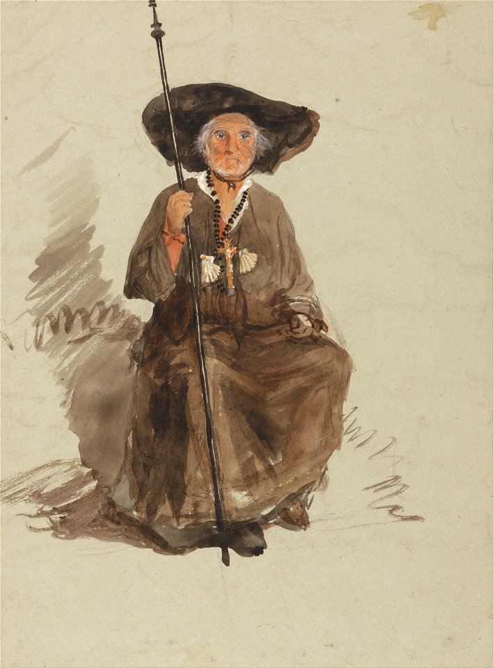 Samuel Palmer - Study of a Pilgrim - Google Art Project