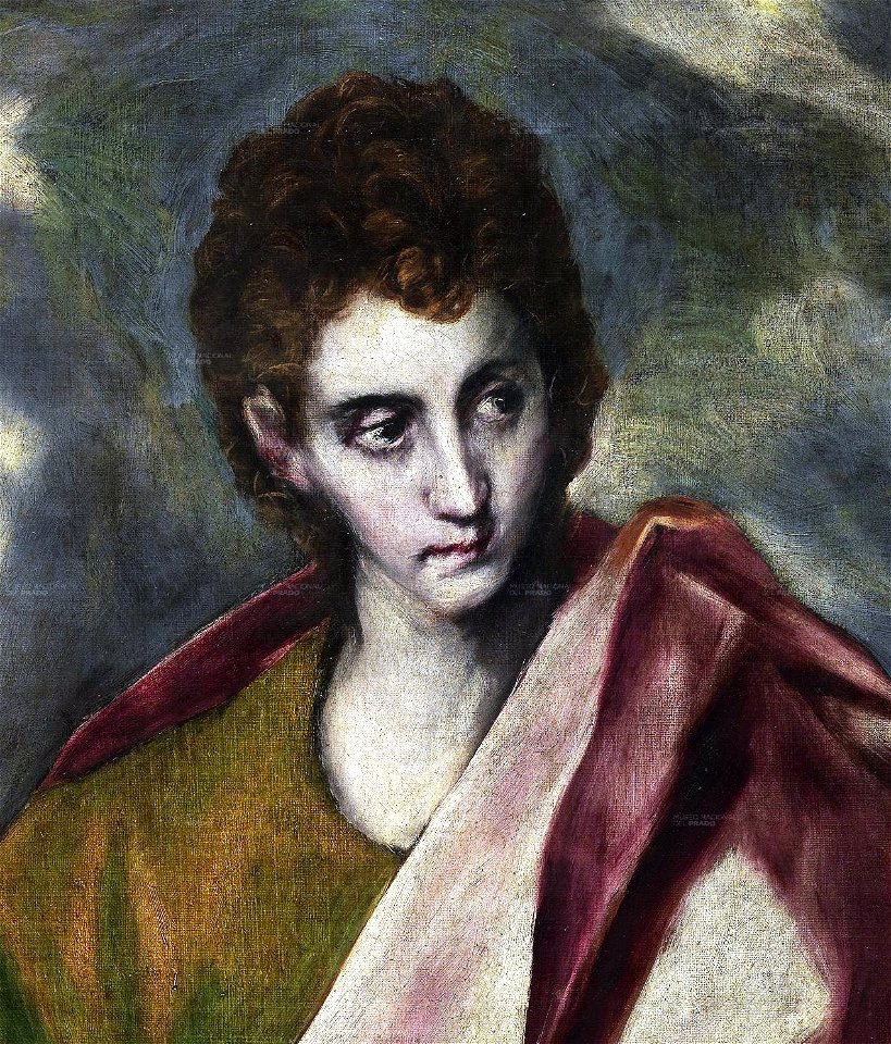 San Juan Evangelista, de El Greco (detalle)