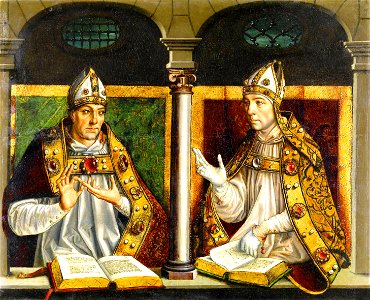 San Ambrosio y San Agustín, de Pedro Berruguete (Museo del Prado)