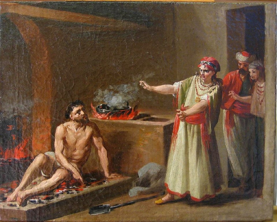 San Francisco tendido sobre las brasas, de Zacarías González Velázquez (Museo Lázaro Galdiano, Madrid)