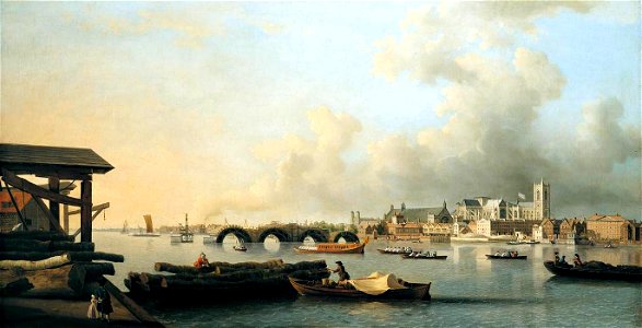 Samuel Scott - The Building of Westminster Bridge - WGA21089
