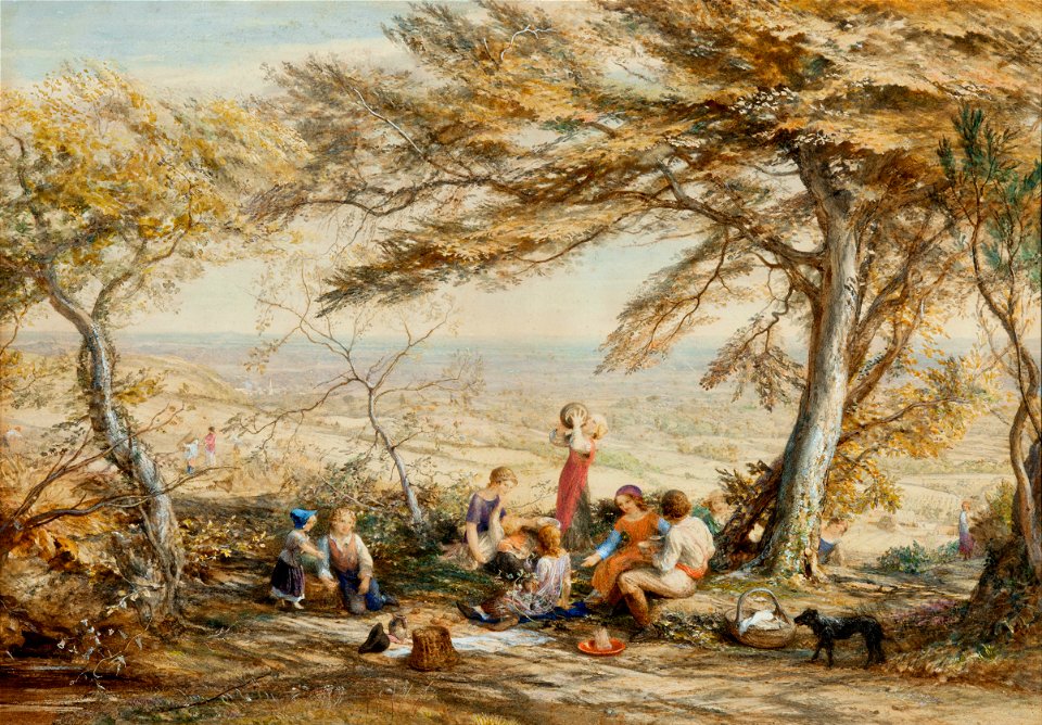 Samuel Palmer - The rustic dinner - Google Art Project