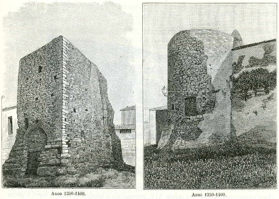 San Giovanni Rotondo antica torre xilografia di Barberis