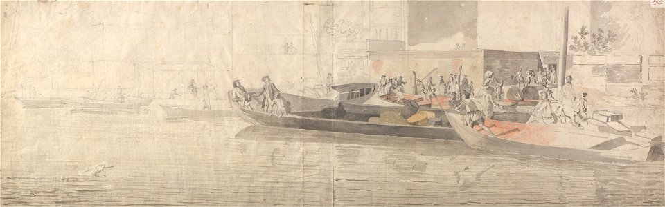 Samuel Scott - Figures and Boats on the Thames - Google Art Project