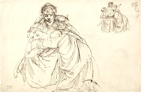 Samuel Shelley - Studies of Two Women - Google Art Project