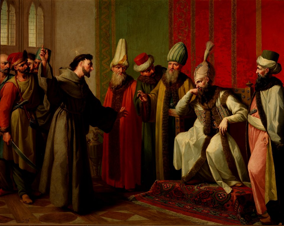 San Francisco ante el sultán de Egipto Malec-el-Kamal, de Zacarías González Velázquez (Museo del Prado)