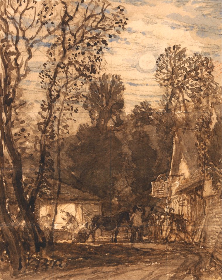 Samuel Palmer - The Wayside Smithy - Google Art Project