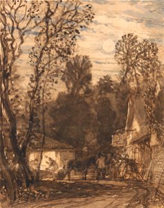 Samuel Palmer - The Wayside Smithy - Google Art Project. Free illustration for personal and commercial use.
