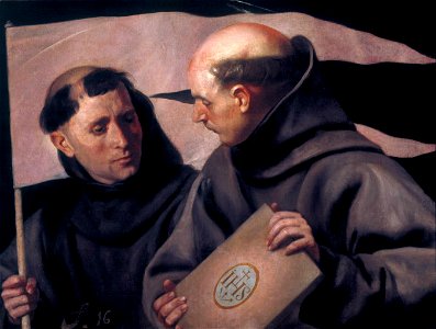 San Bernardino de Siena y San Juan de Capistrano, óleo de Alonso Cano, Museo de Bellas Artes, Granada.