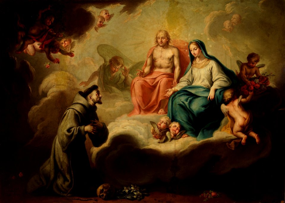 San Francisco en la Porciúncula, de Manuel de la Cruz (Museo del Prado)