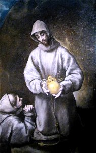 San Francisco y Fray León meditando sobre la muerte, de El Greco