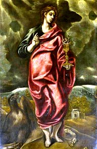 San Juan Evangelista, del taller de El Greco (Museo Cerralbo, Madrid). Free illustration for personal and commercial use.