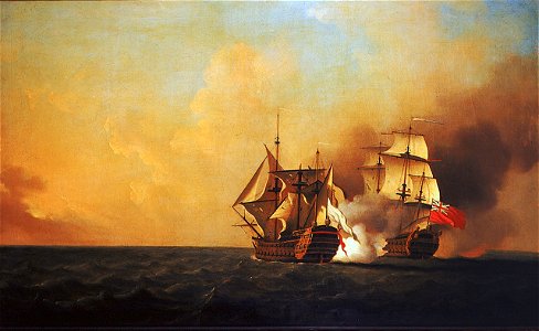 Samuel Scott - Action Between Nottingham And Mars 1746