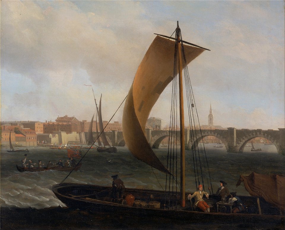 Samuel Scott - View on the Thames with Westminster Bridge - Google Art Project