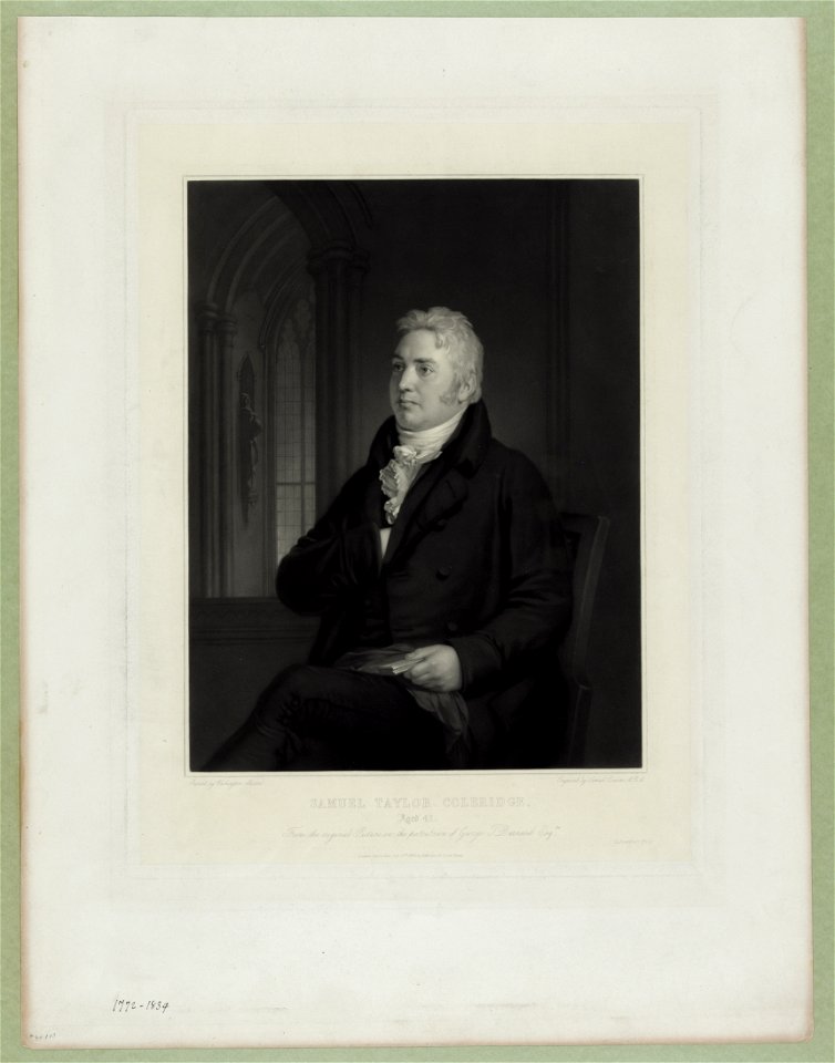 Samuel Taylor Coleridge, aged 42 - painted by Washington Allston ; engraved by Samuel Cousins, A.R.A. LCCN92504569