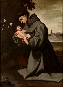 San Antonio de Padua con el Niño Jesús, por Francisco de Zurbarán