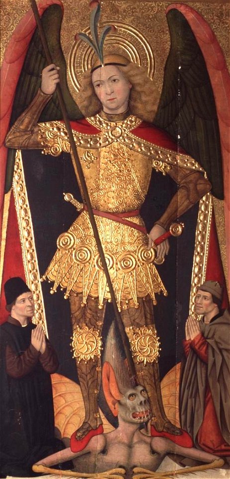 San Miguel Arcángel con dos donantes (Museo Lázaro Galdiano, Madrid)