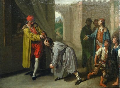San Francisco maltratado por su padre, de Zacarías González Velázquez (Museo Lázaro Galdiano, Madrid)