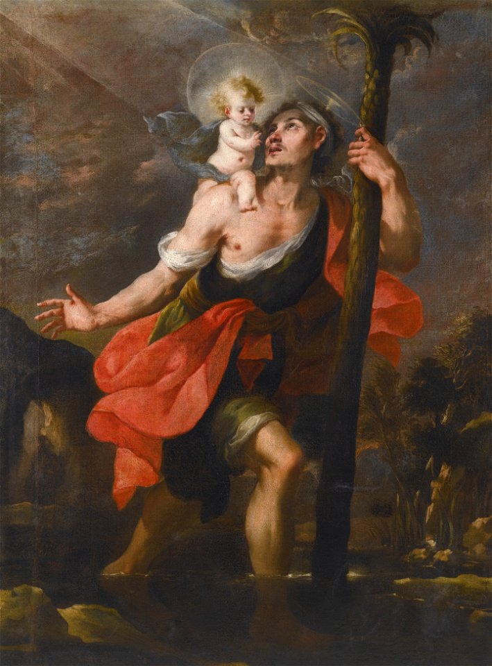 San Cristóbal llevando al Niño Jesús - Mateo Cerezo