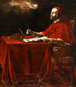 San Gregorio Magno, de Juan Ricci (Museo del Prado). Free illustration for personal and commercial use.