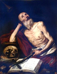San Jerónimo penitente, copia de un original de Antonio de Pereda (Real Academia de Bellas Artes de San Fernando)