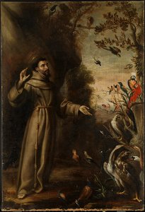 San Francisco predicando a las aves, de Juan Carreño de Miranda (Museo del Prado)