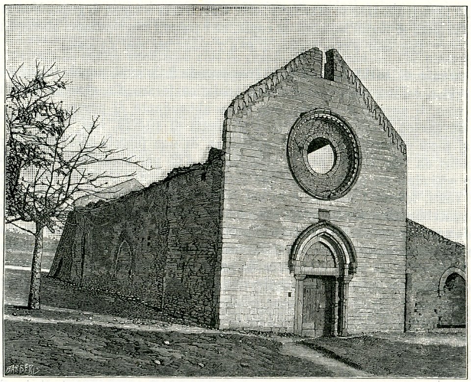 San Giovanni Rotondo antichissima chiesa di Sant’Onofrio xilografia di Barberis